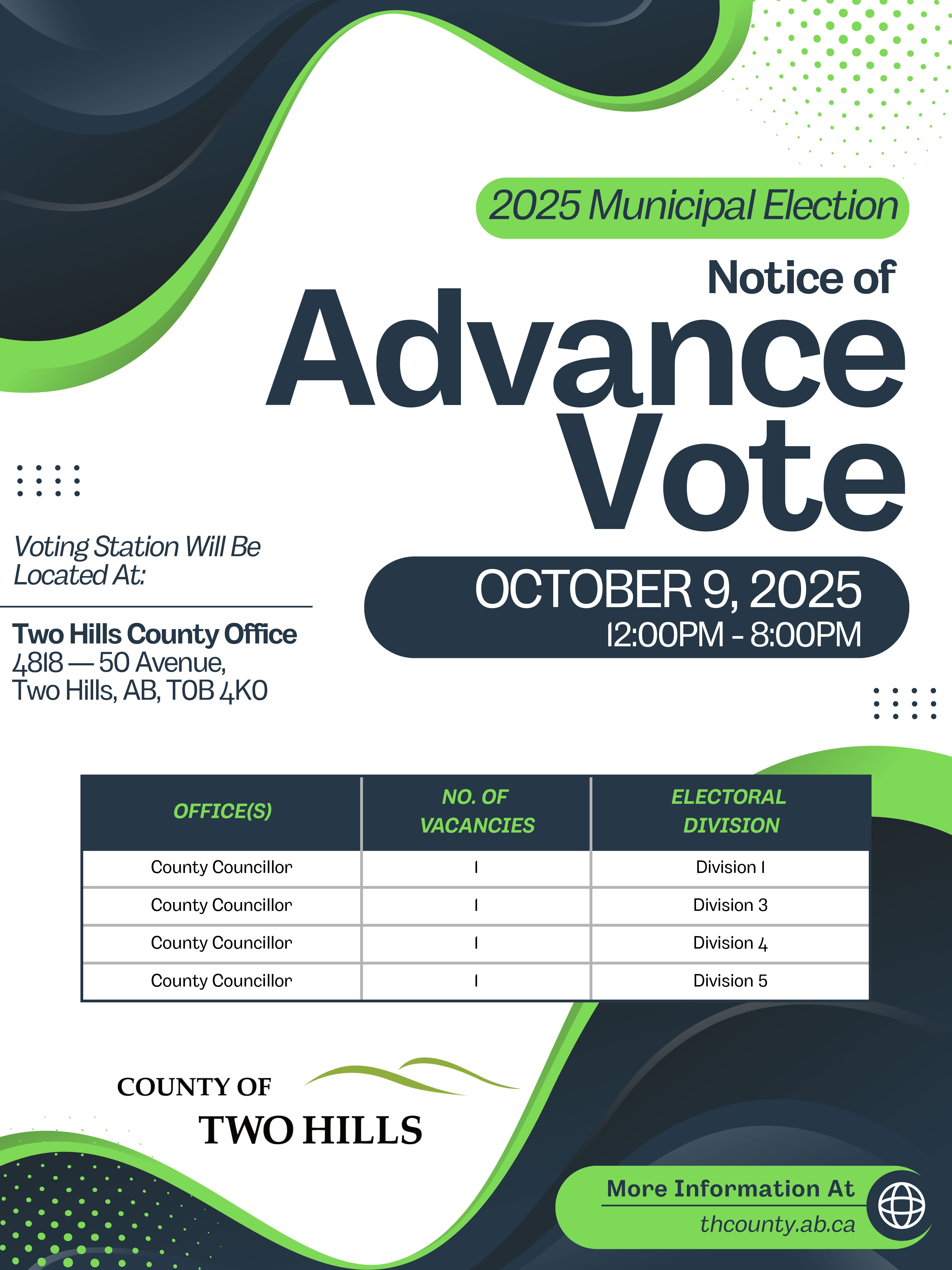 Notice of Advance Vote