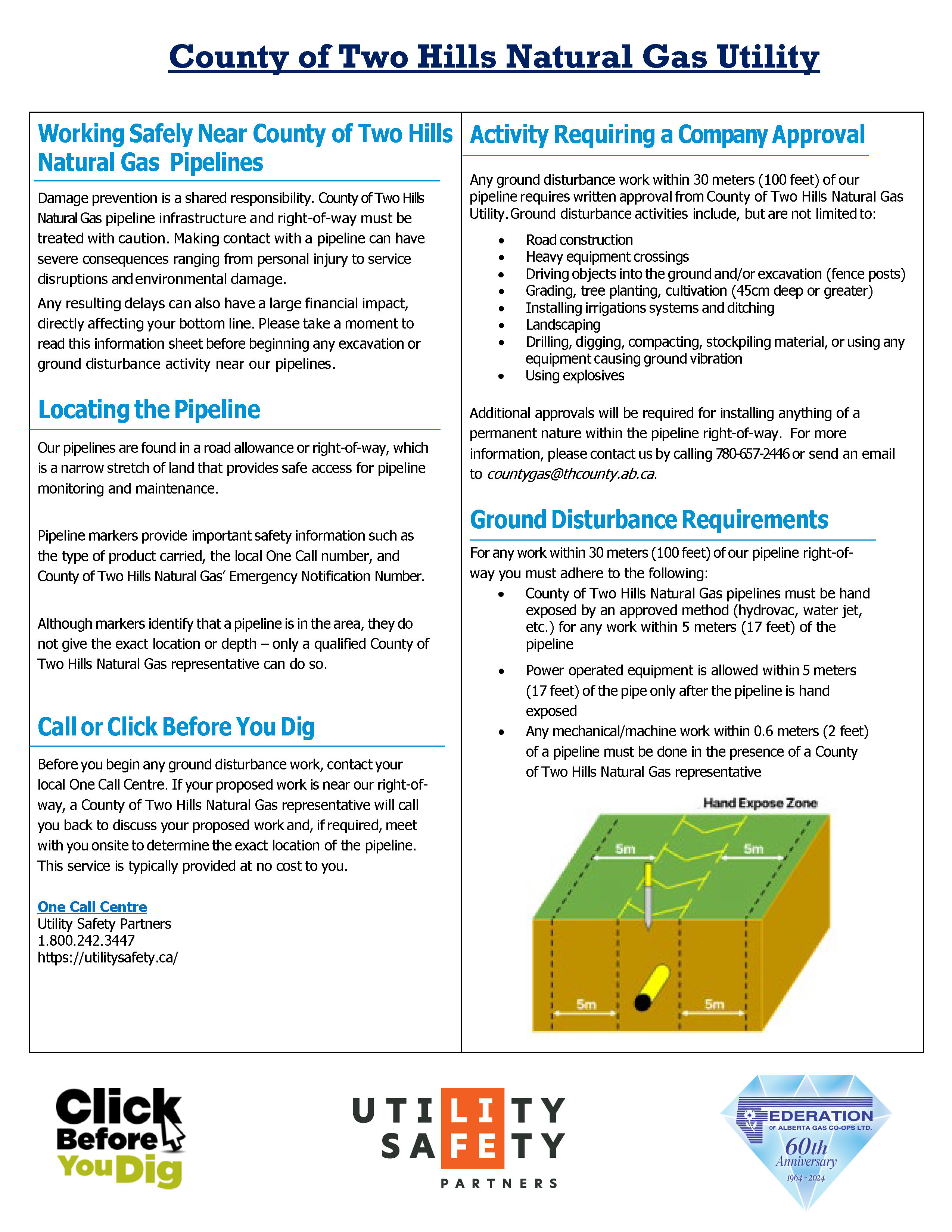 Damage Prevention Information Sheet Page 1