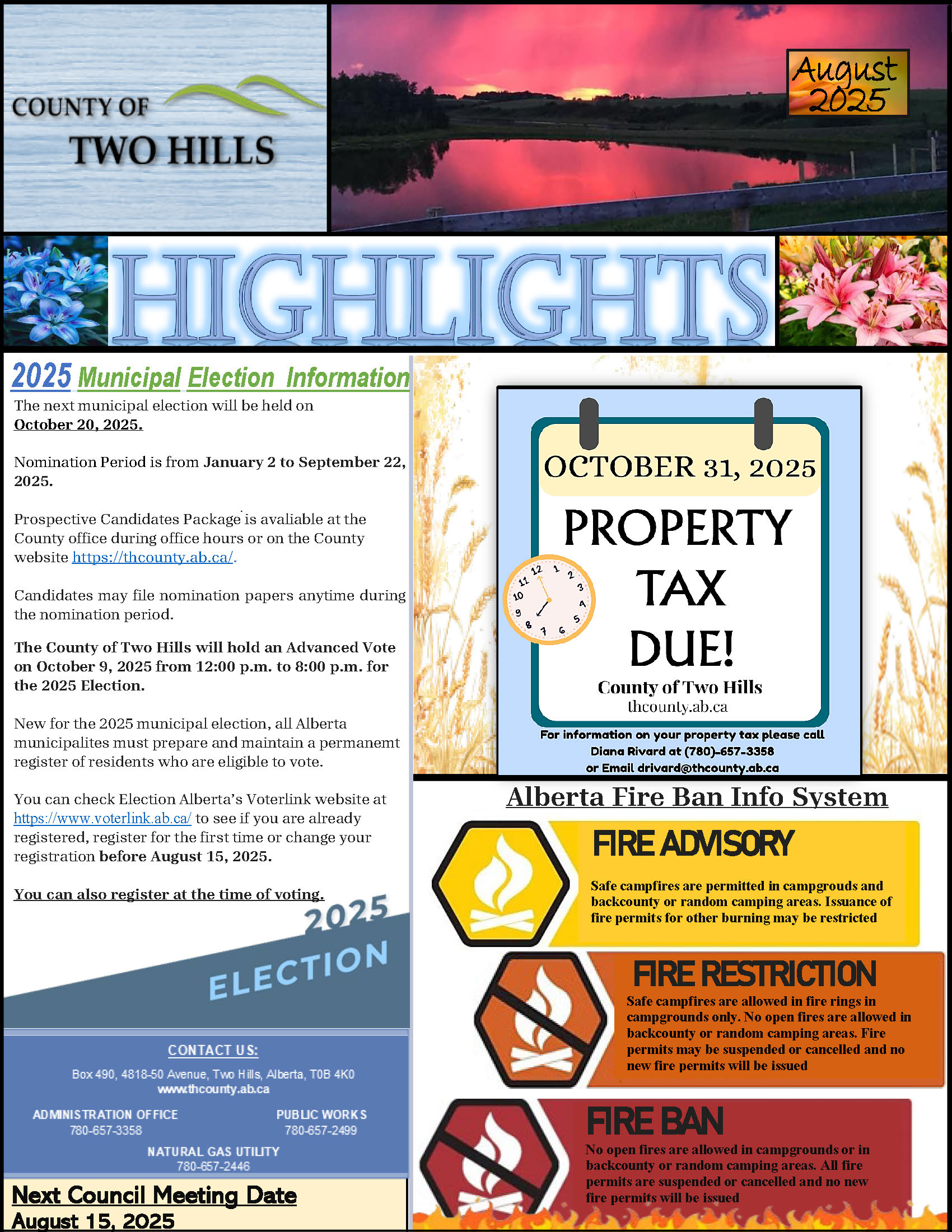 2025 08 01 August Highlights Page 1
