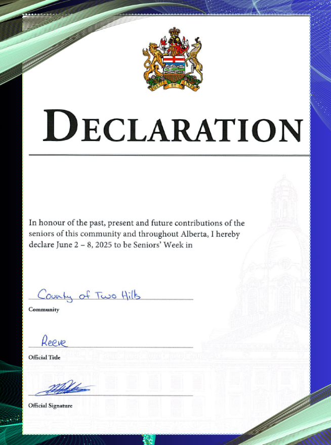 Seniors Week Declaration 